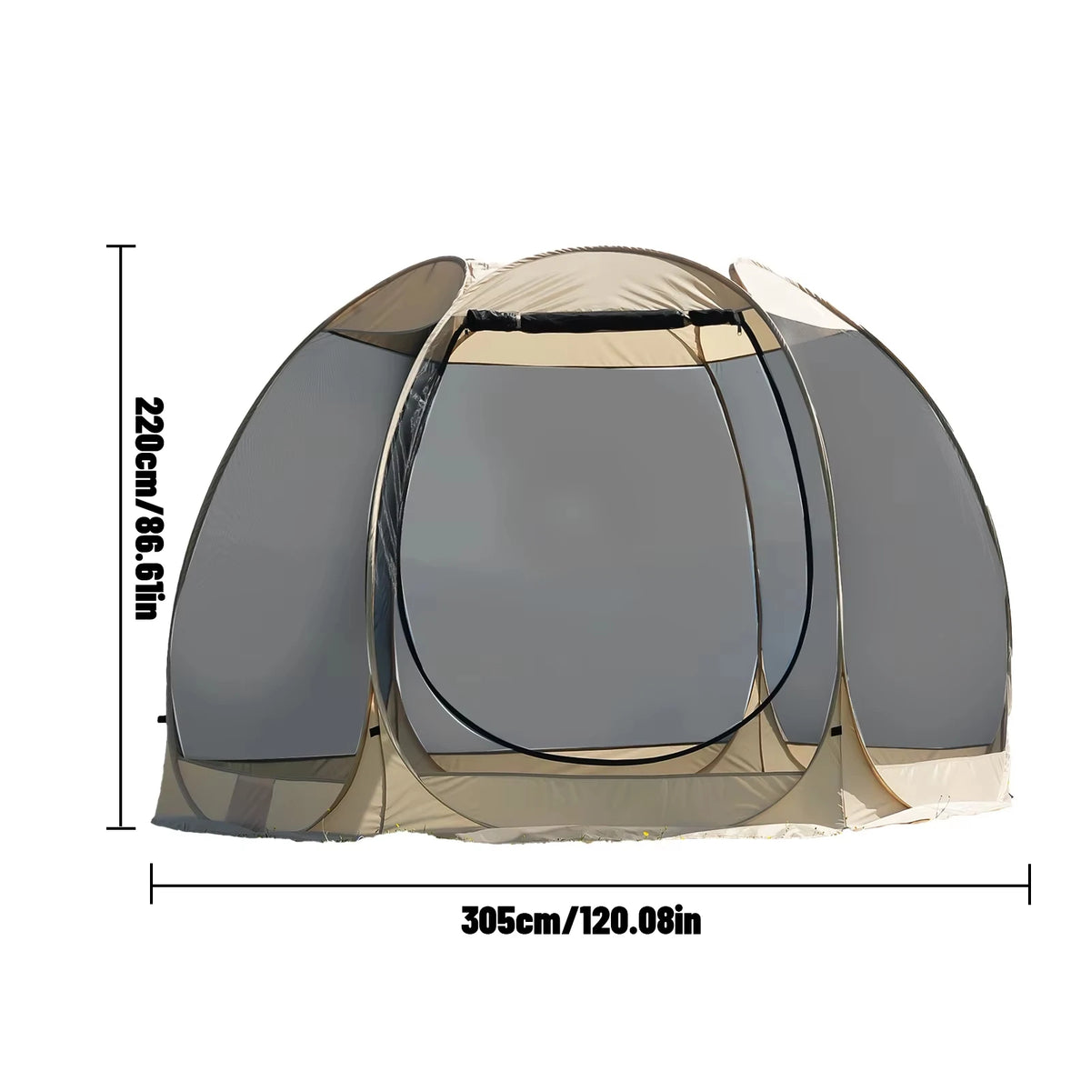 Tente Moustiquaire Pop-Up Ascentum – Abri Pliable 6 Côtés avec Pare-Soleil