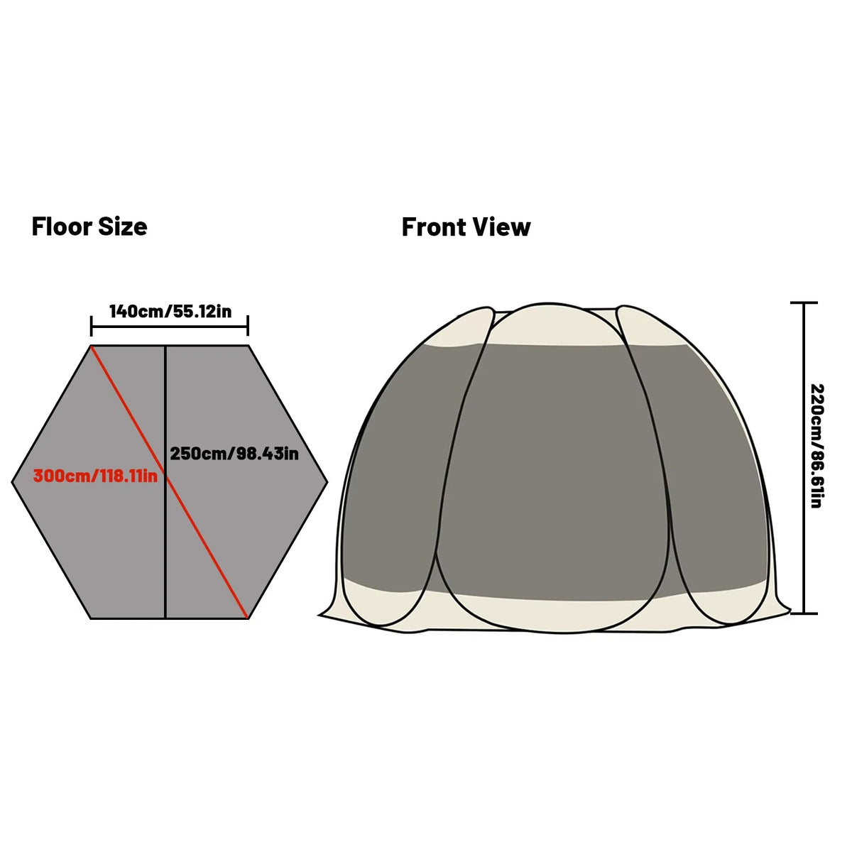 Tente Moustiquaire Pop-Up Ascentum – Abri Pliable 6 Côtés avec Pare-Soleil