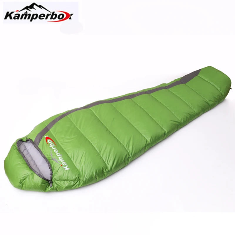 Sac Kamperbox Cozy vert, vue de dessus.