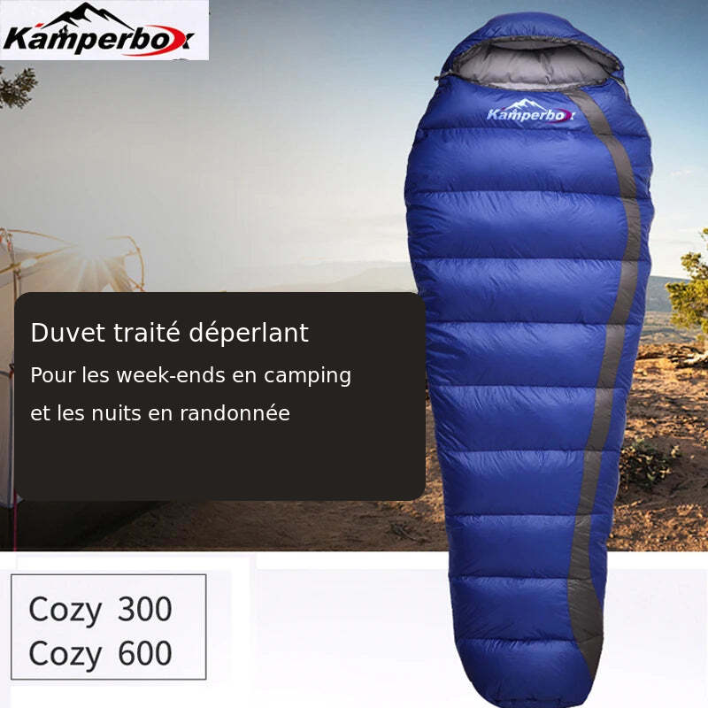Sac de couchage Kamperbox Cozy 600 en duvet de canard