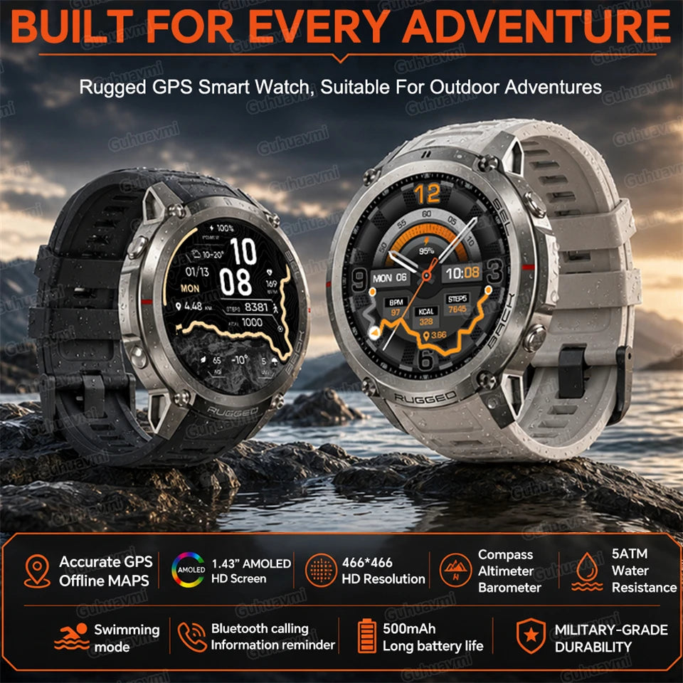 Montre GPS outdoor DM59 avec cartes hors ligne et boussole