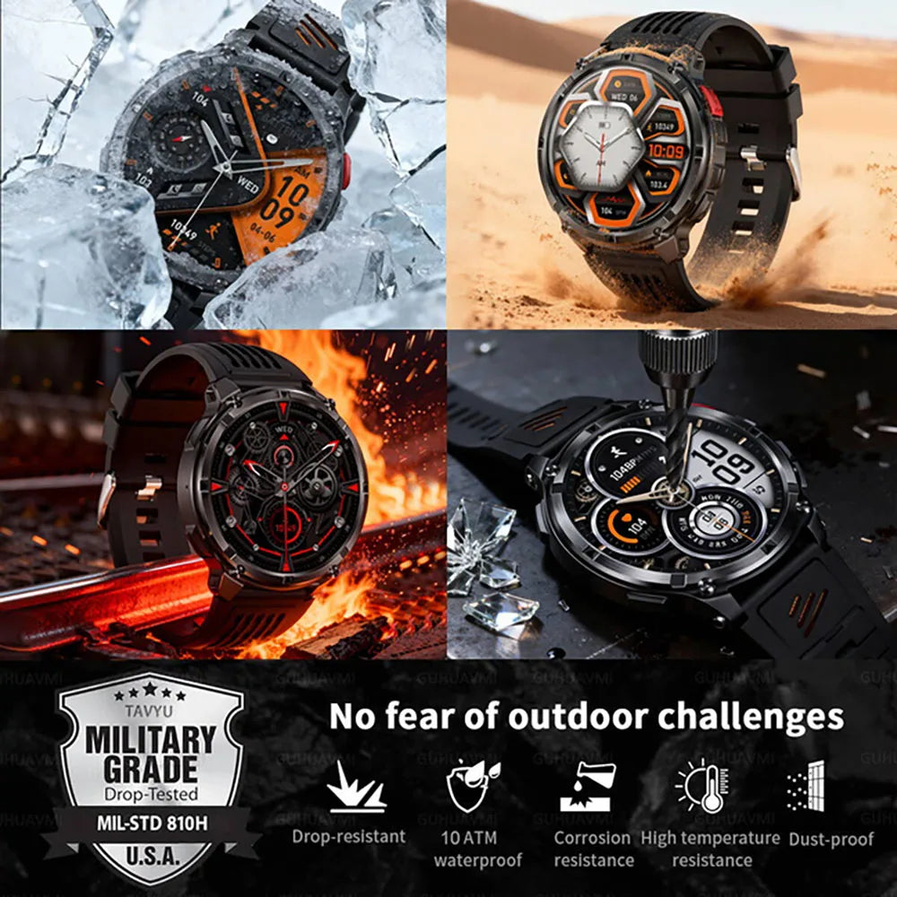 Montre outdoor robuste avec écran AMOLED et batterie 1 100 mAh