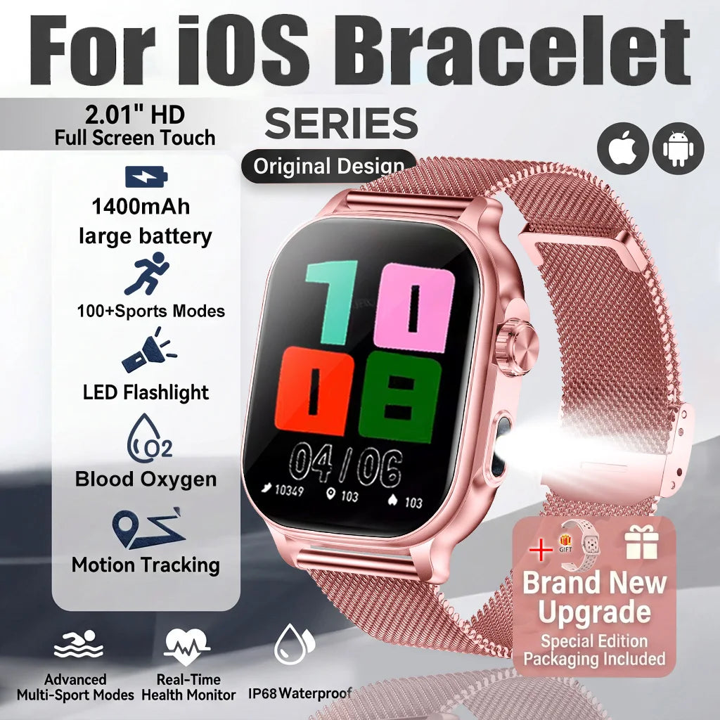 Montre outdoor AMOLED 2,01″ avec lampe LED et suivi sportif