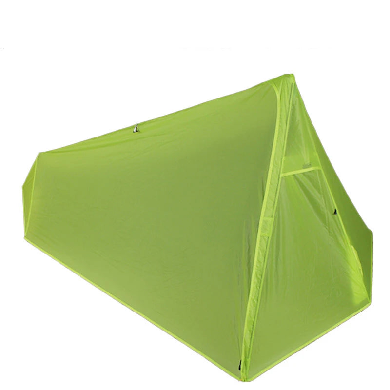 Tente de trekking 1 place à double paroi – nylon 15D siliconé, sans arceaux intégrés