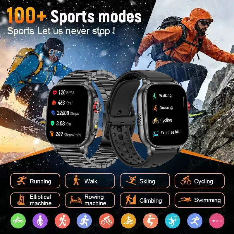Montre outdoor AMOLED 2,01″ avec lampe LED et suivi sportif