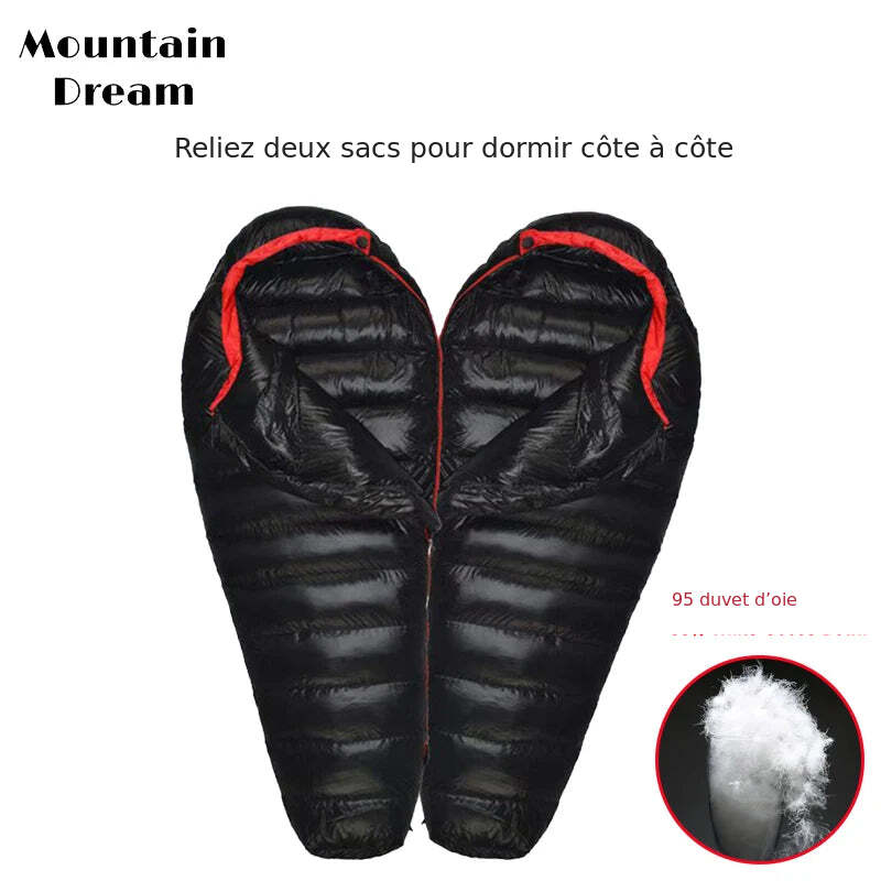 Sac de couchage momie 3 saisons en duvet d’oie blanc – 800+ FP