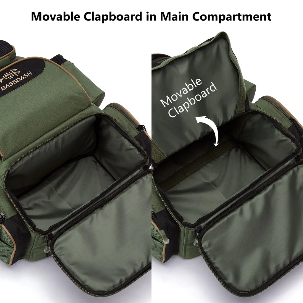Sac à dos de pêche Bassdash avec compartiments pour matériel