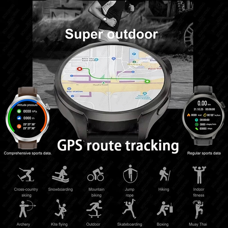 Montre connectée outdoor BOXUXING avec GPS et boussole