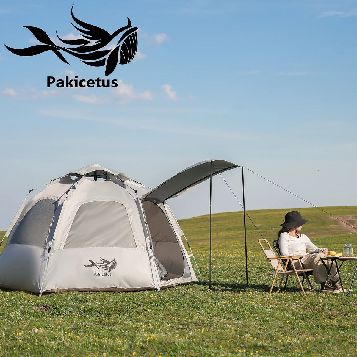 Tente de Camping Pop-Up 3–4 Personnes – Légère, Portable & 4 Saisons