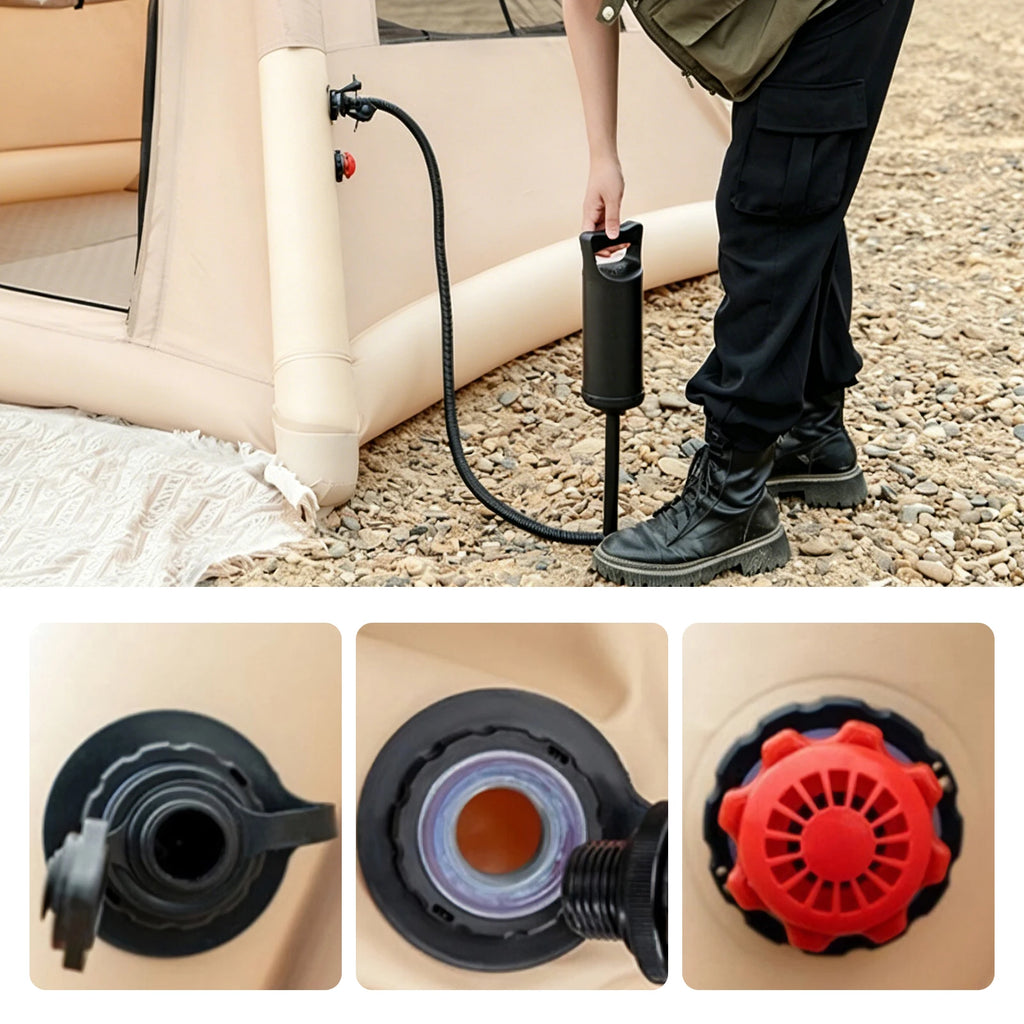 Tente Gonflable Familiale 3–5 Personnes – Pompe Incluse, Imperméable & Anti-UV UPF 50+