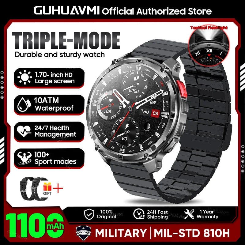 Montre outdoor robuste avec écran AMOLED et batterie 1 100 mAh