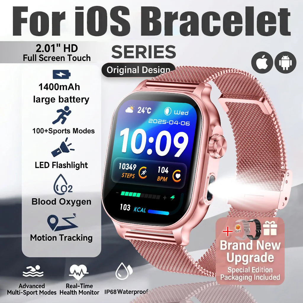 Montre outdoor AMOLED 2,01″ avec lampe LED et suivi sportif