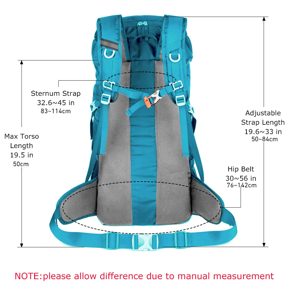 Sac à dos de randonnée WESTTUNE 50 L avec housse de pluie