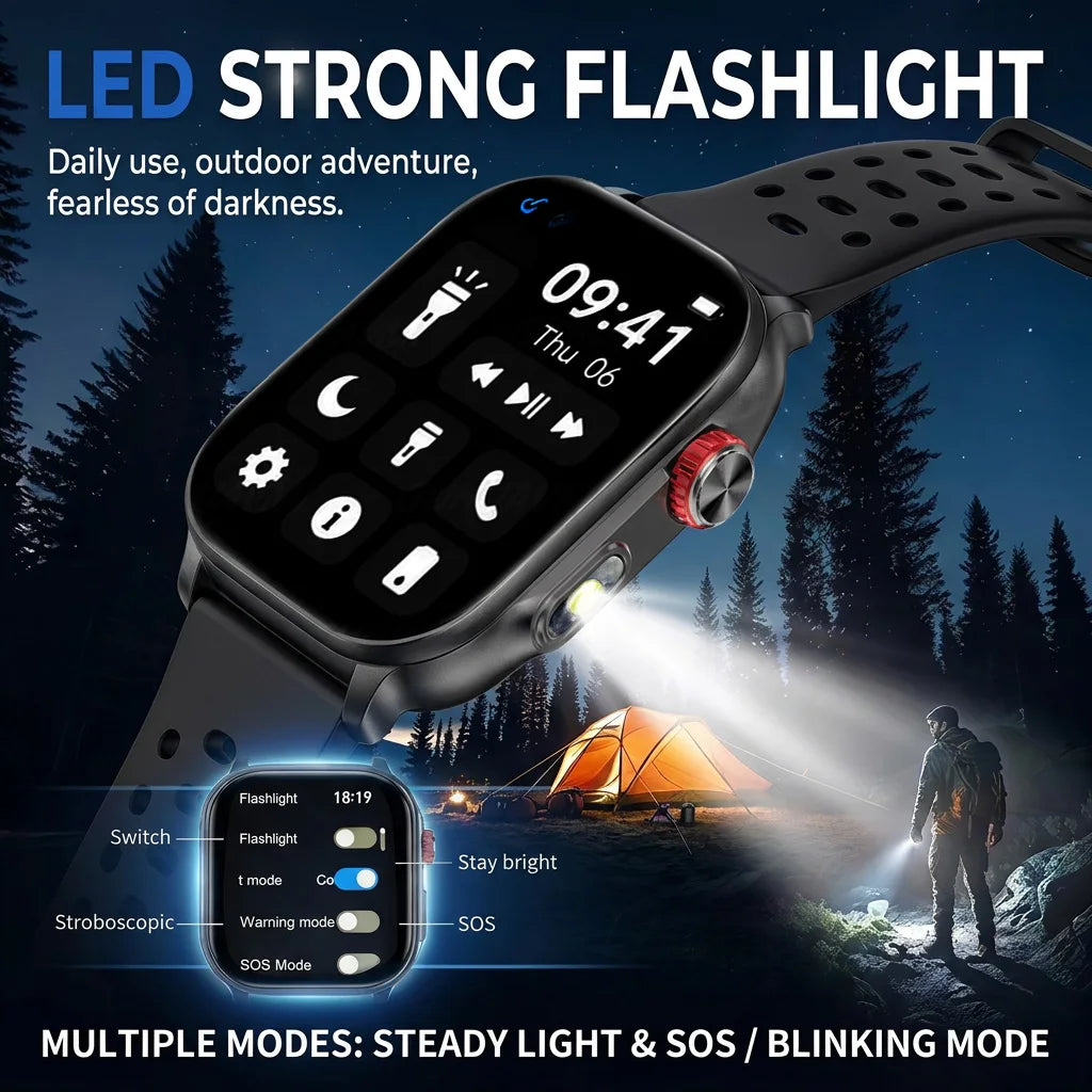Montre connectée outdoor 2,01″ avec batterie 1 400 mAh
