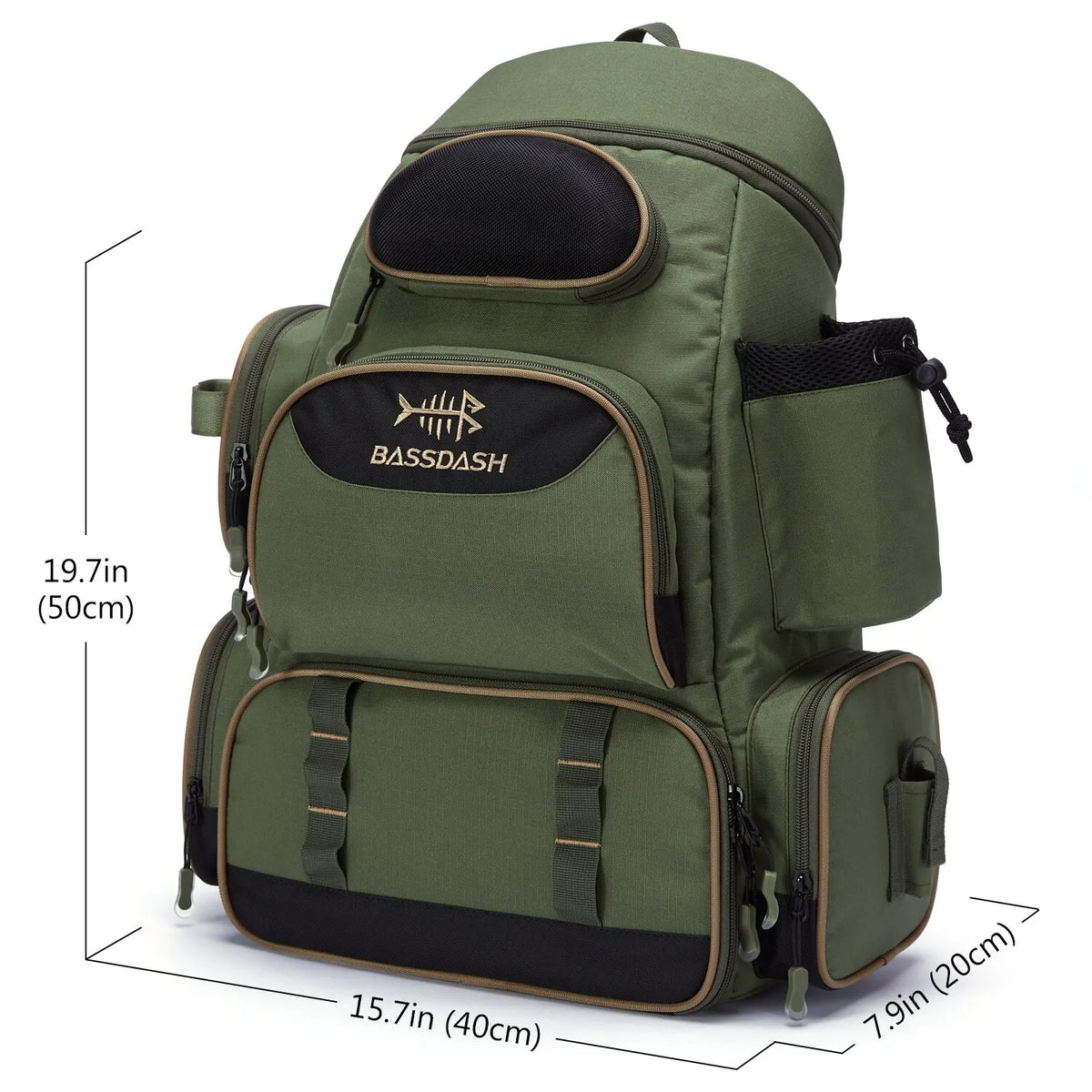 Sac à dos de pêche Bassdash avec compartiments pour matériel