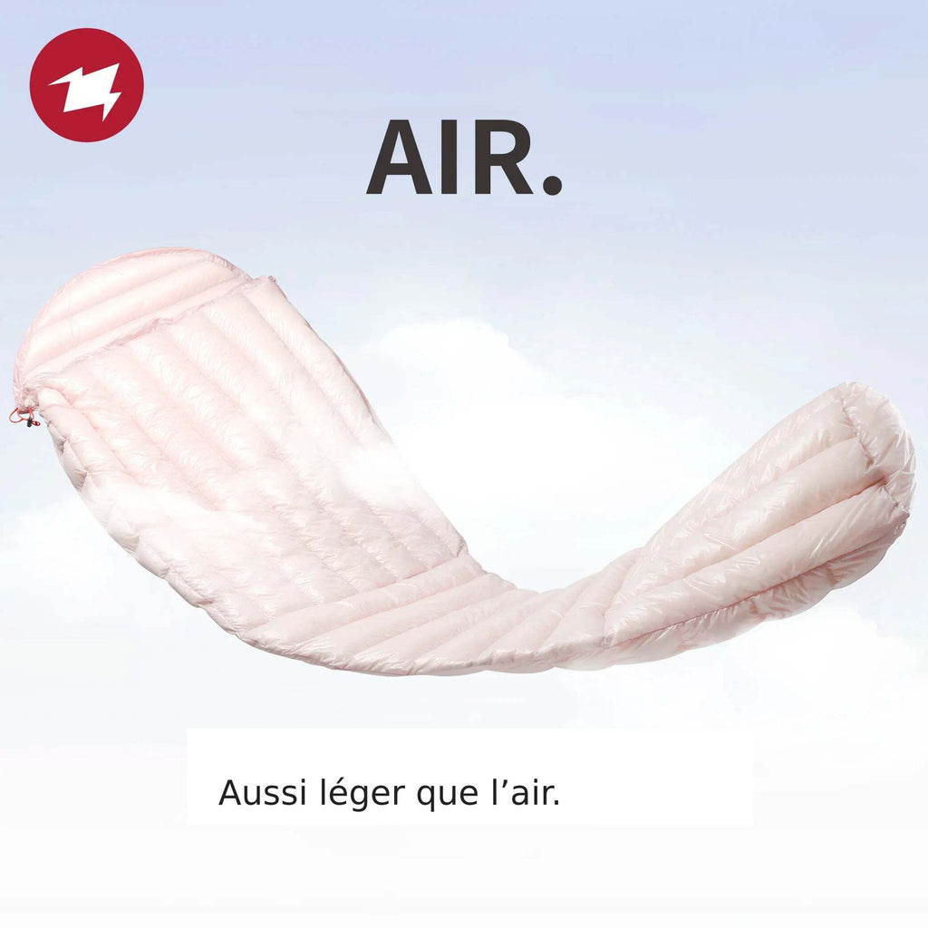 Sac de couchage AEGISMAX AIR, aussi léger que l’air.