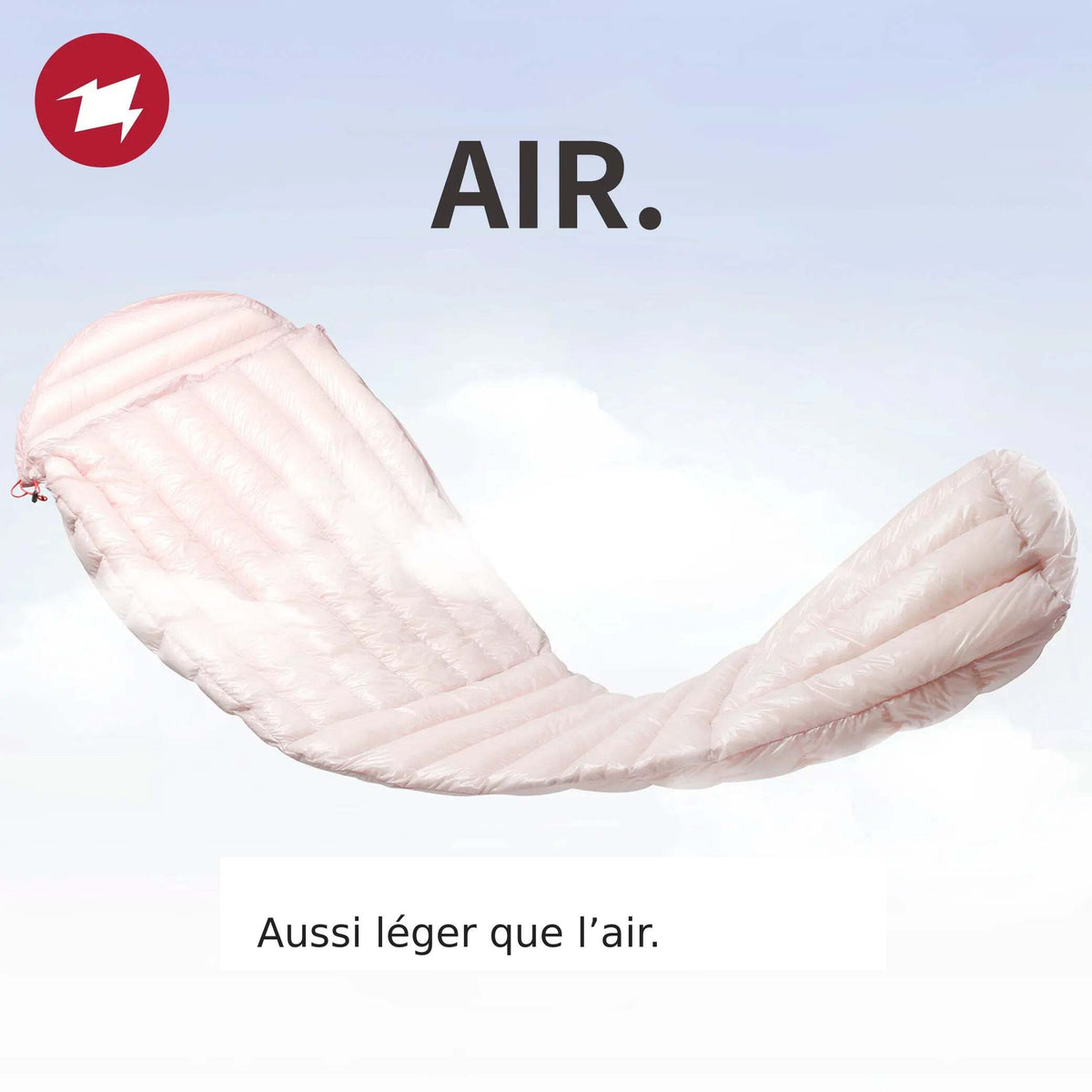 Sac de couchage AEGISMAX AIR, aussi léger que l’air.