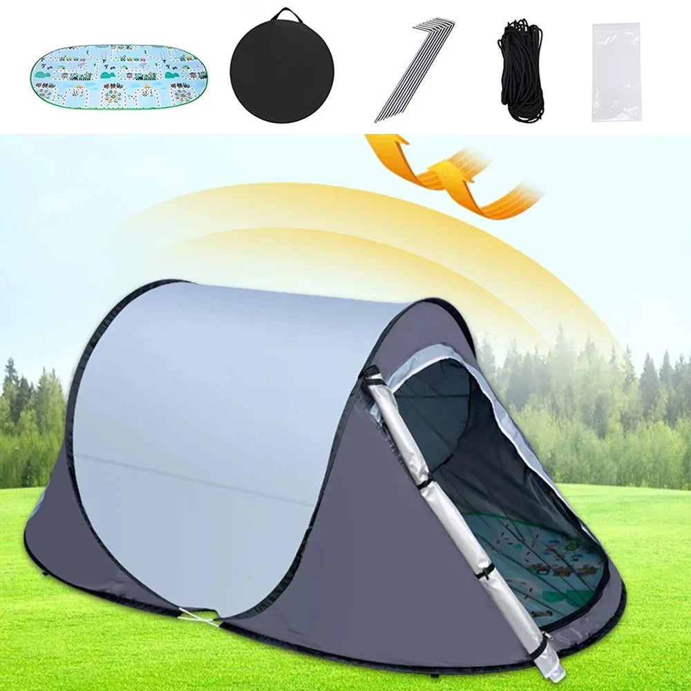 Tente Pop-Up Automatique 1–2 Personnes – 218 × 100 × 95 cm