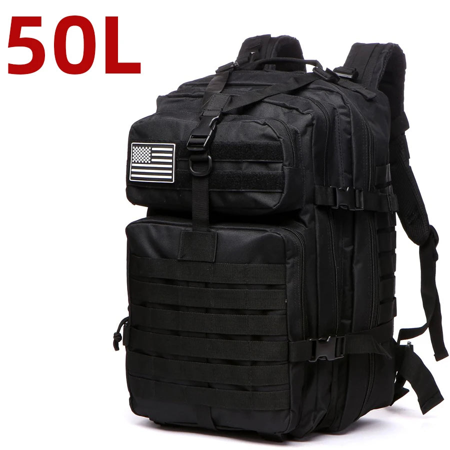 Sac à Dos de Randonnée 25 L / 50 L – Nylon Résistant à l’Eau & Système MOLLE