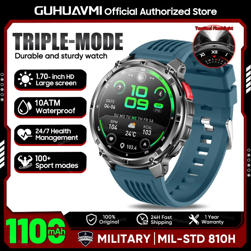 Montre outdoor robuste avec écran AMOLED et batterie 1 100 mAh
