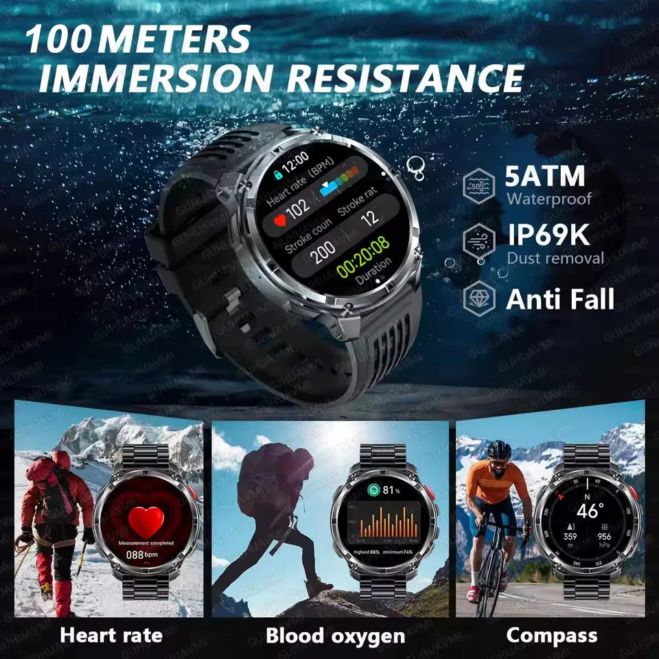 Montre outdoor robuste avec écran AMOLED et batterie 1 100 mAh