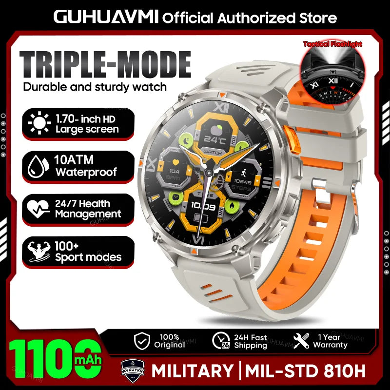 Montre outdoor robuste avec écran AMOLED et batterie 1 100 mAh