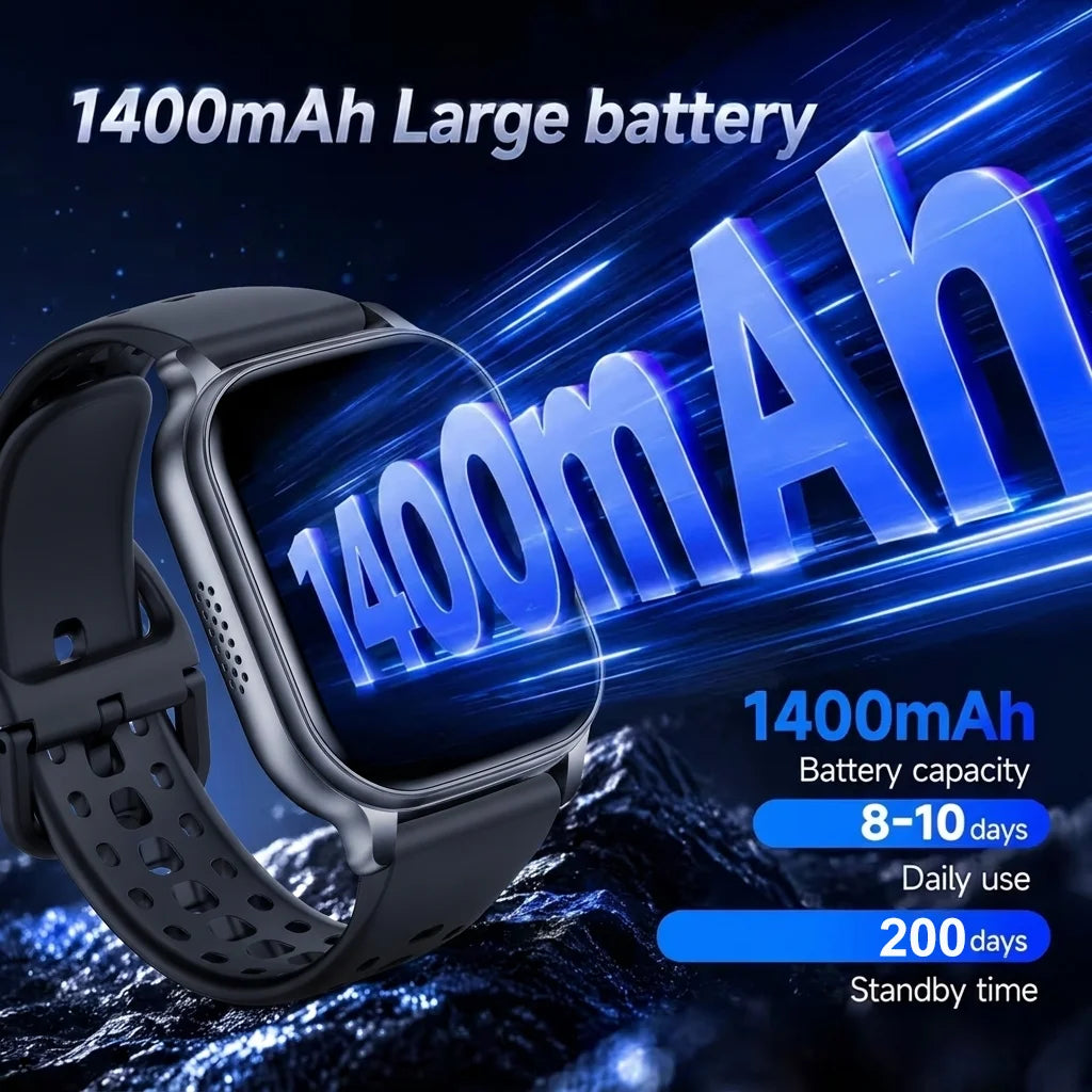 Montre connectée outdoor 2,01″ avec batterie 1 400 mAh