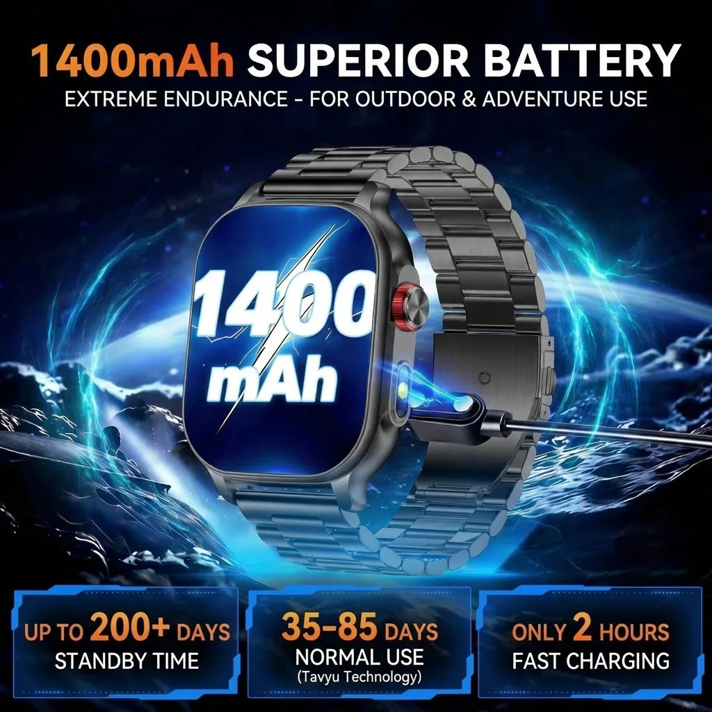 Montre outdoor AMOLED 2,01″ avec lampe LED et suivi sportif