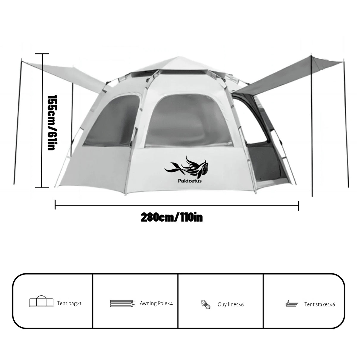 Tente de Camping Pop-Up 3–4 Personnes – Légère, Portable & 4 Saisons