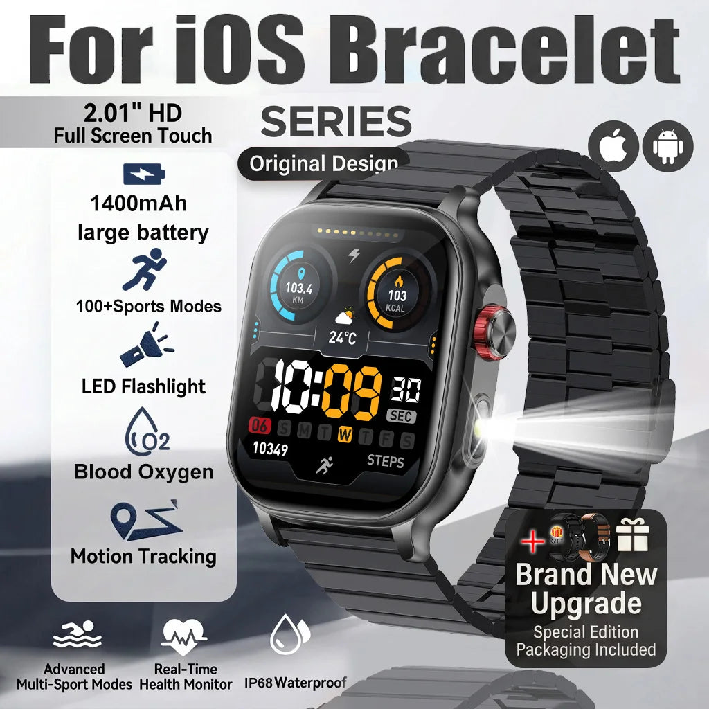 Montre connectée outdoor 2,01″ avec batterie 1 400 mAh