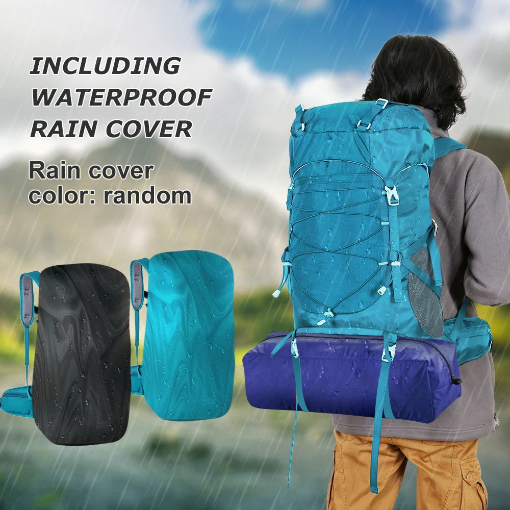 Sac à dos de randonnée WESTTUNE 50 L avec housse de pluie