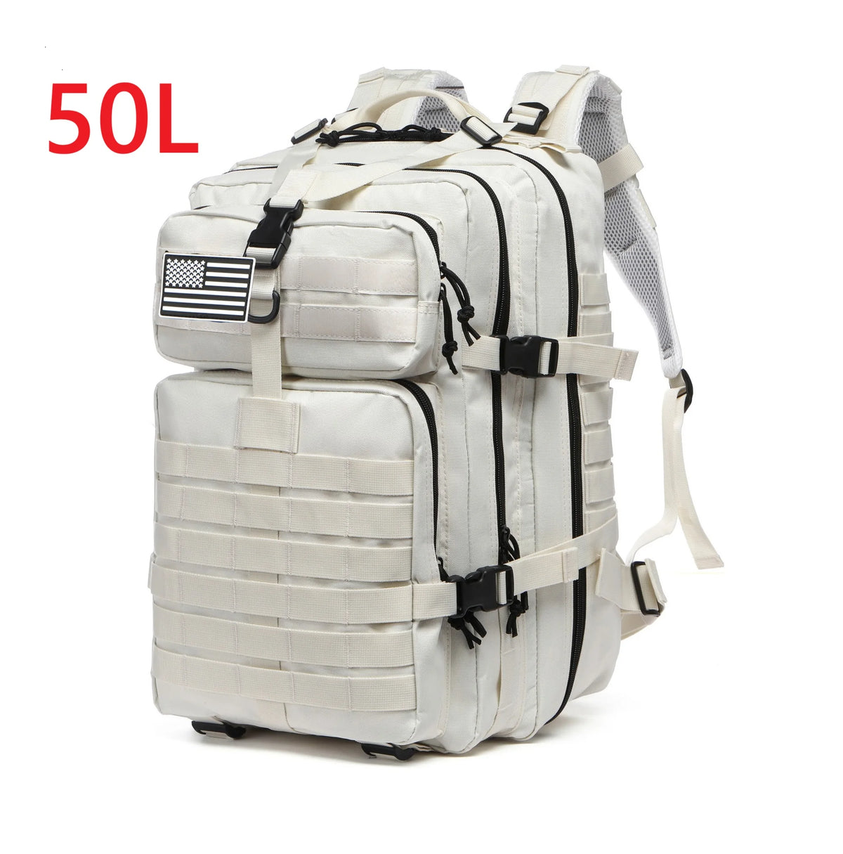 Sac à Dos de Randonnée 25 L / 50 L – Nylon Résistant à l’Eau & Système MOLLE