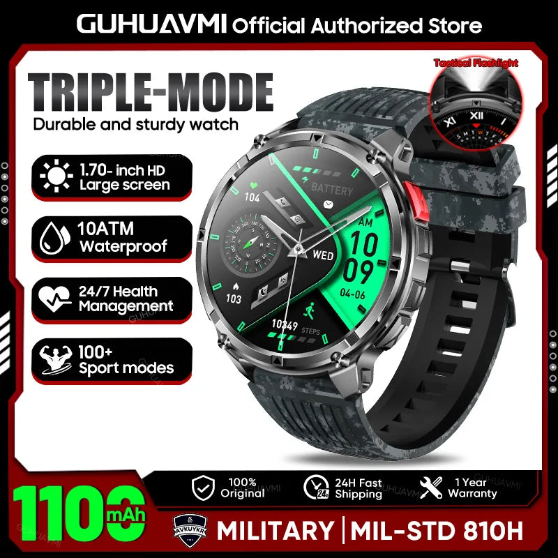 Montre outdoor robuste avec écran AMOLED et batterie 1 100 mAh