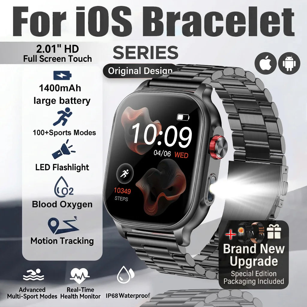 Montre connectée outdoor 2,01″ avec batterie 1 400 mAh