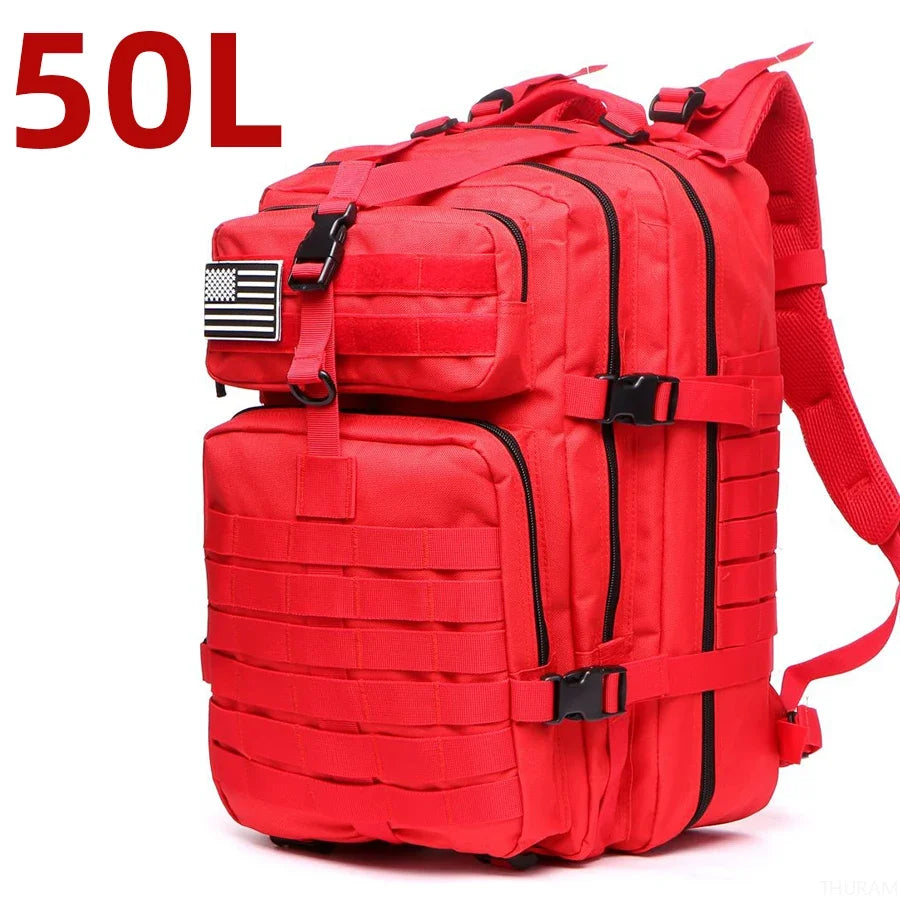 Sac à Dos de Randonnée 25 L / 50 L – Nylon Résistant à l’Eau & Système MOLLE