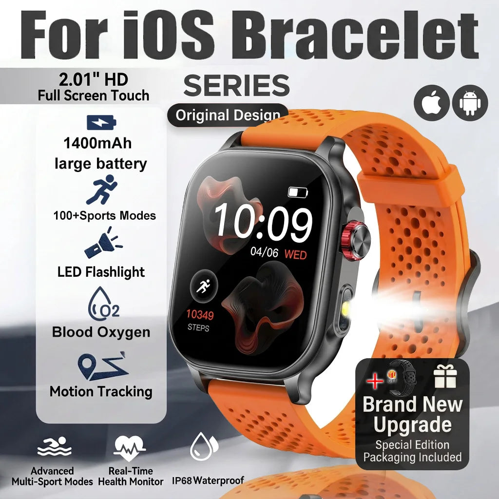 Montre connectée outdoor 2,01″ avec batterie 1 400 mAh