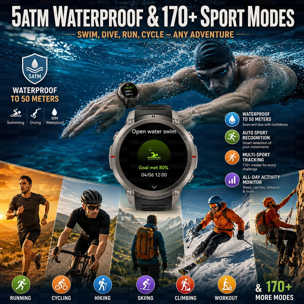 Montre GPS outdoor DM59 avec cartes hors ligne et boussole