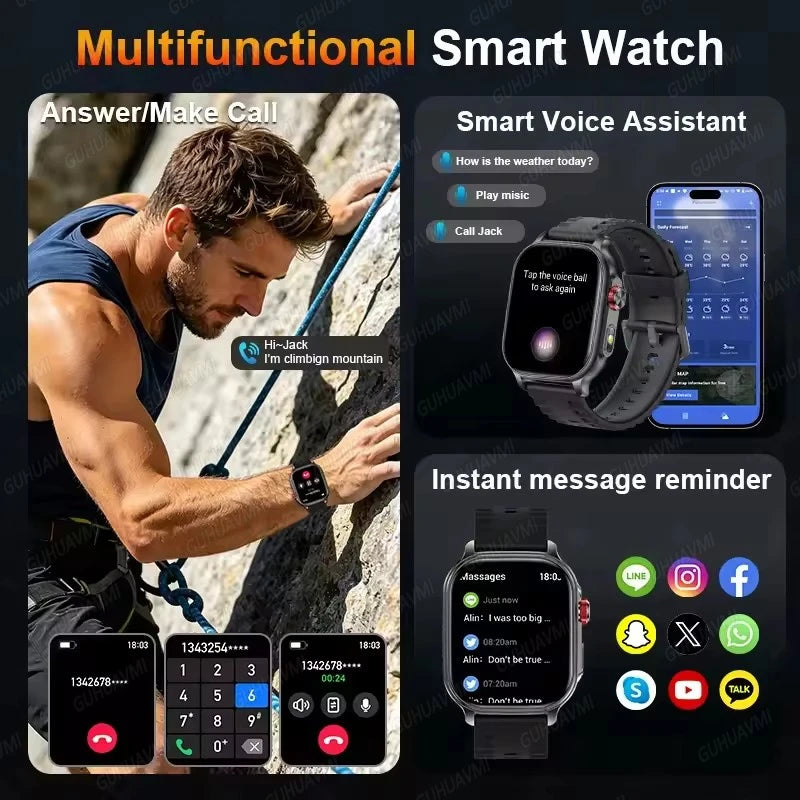 Montre outdoor AMOLED 2,01″ avec lampe LED et suivi sportif