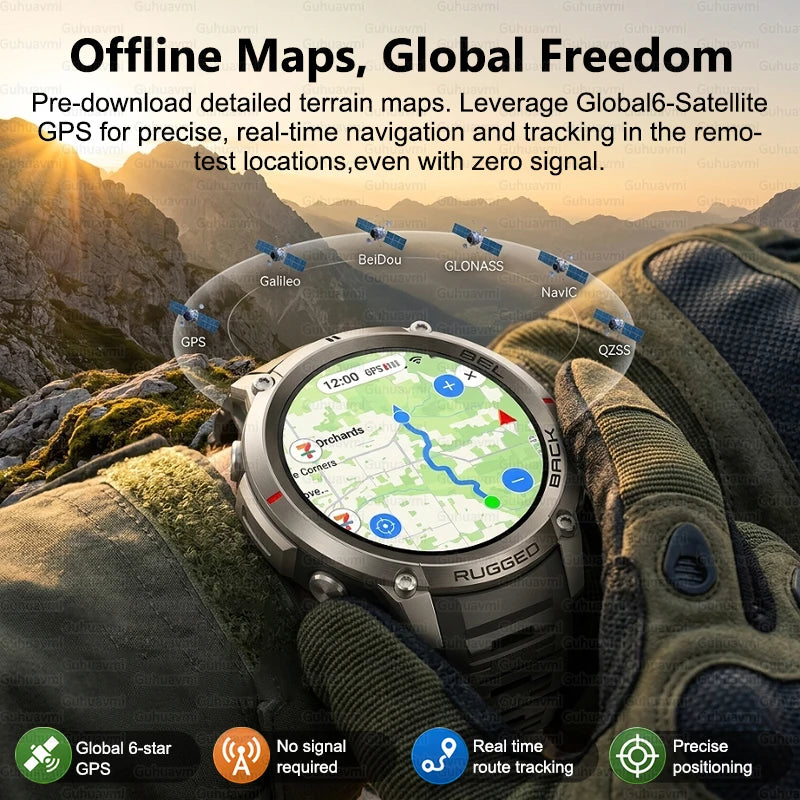 Montre GPS outdoor DM59 avec cartes hors ligne et boussole