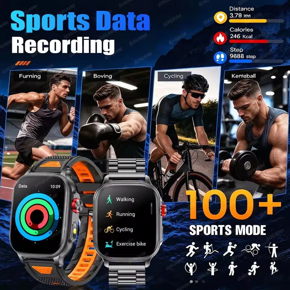 Montre connectée outdoor 2,01″ avec batterie 1 400 mAh