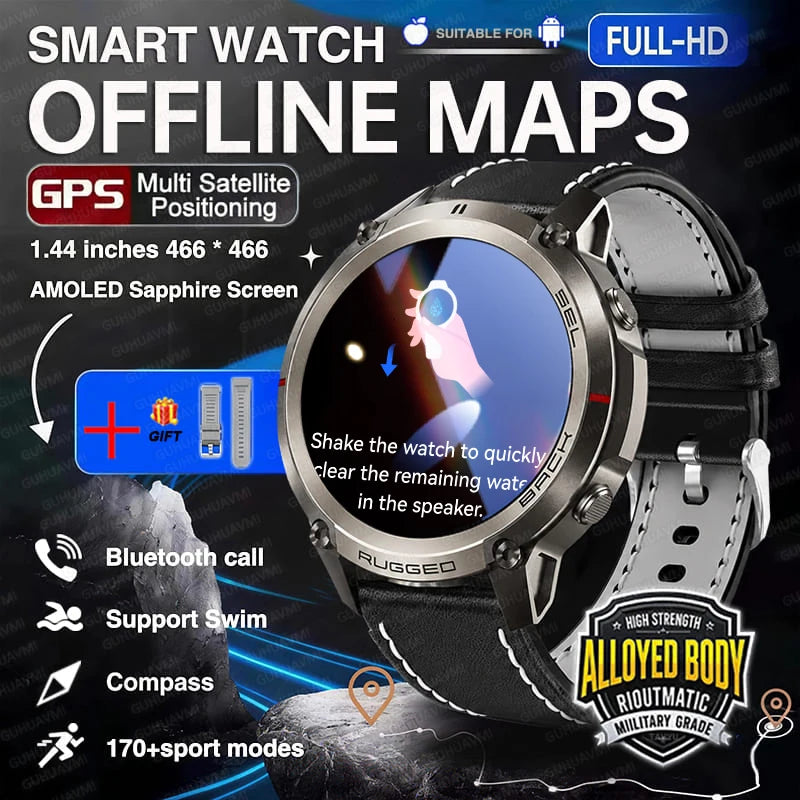 Montre GPS outdoor DM59 avec cartes hors ligne et boussole