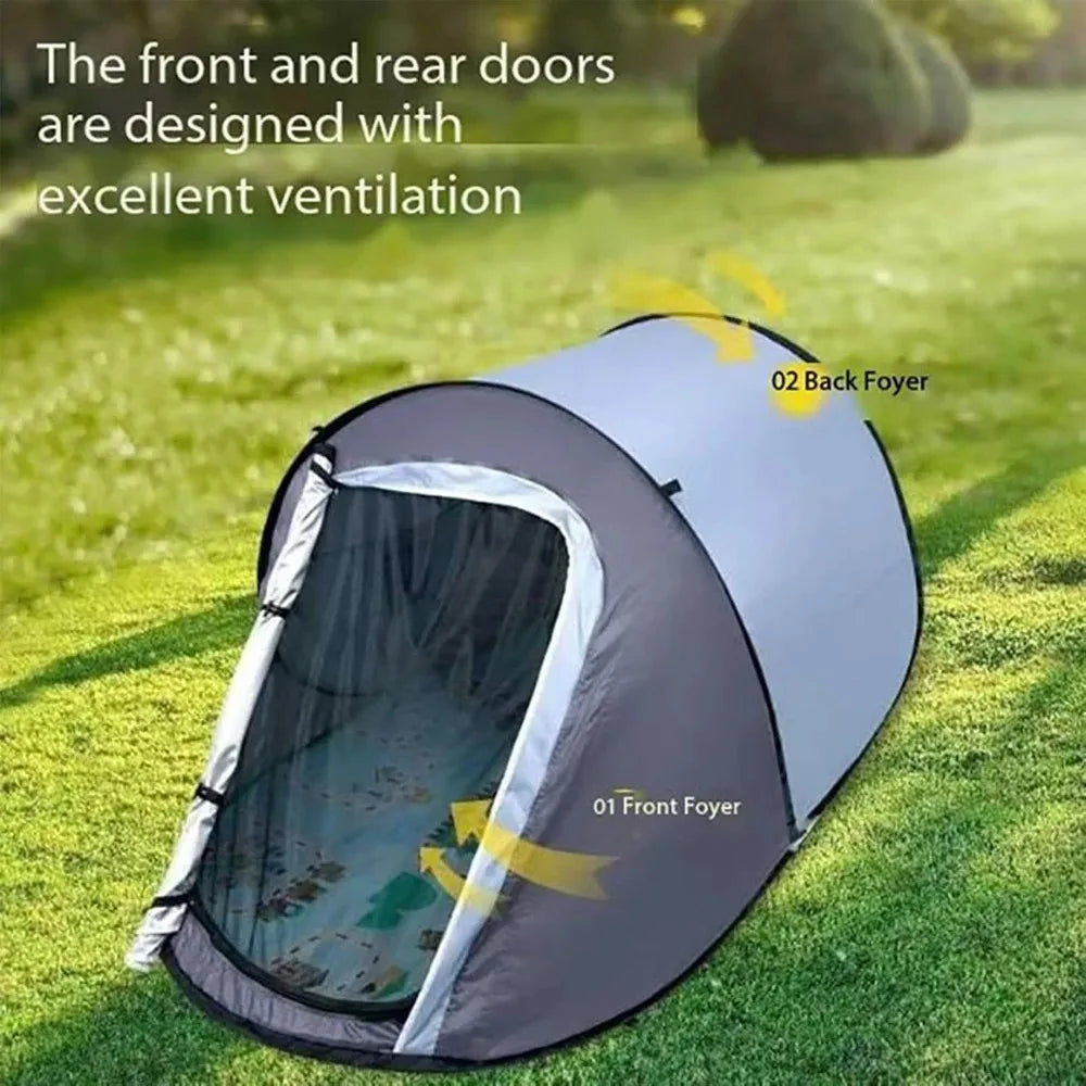 Tente Pop-Up Automatique 1–2 Personnes – 218 × 100 × 95 cm