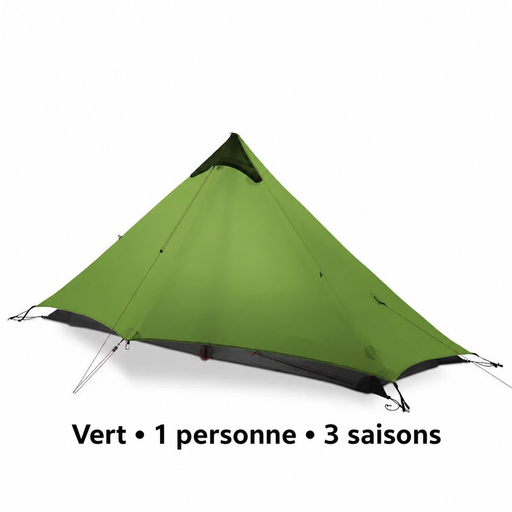 Tente LanShan verte, 1 personne, 3 saisons