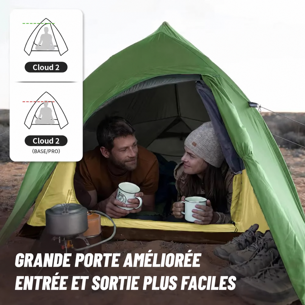 Tente Naturehike Cloud Up avec grande porte améliorée