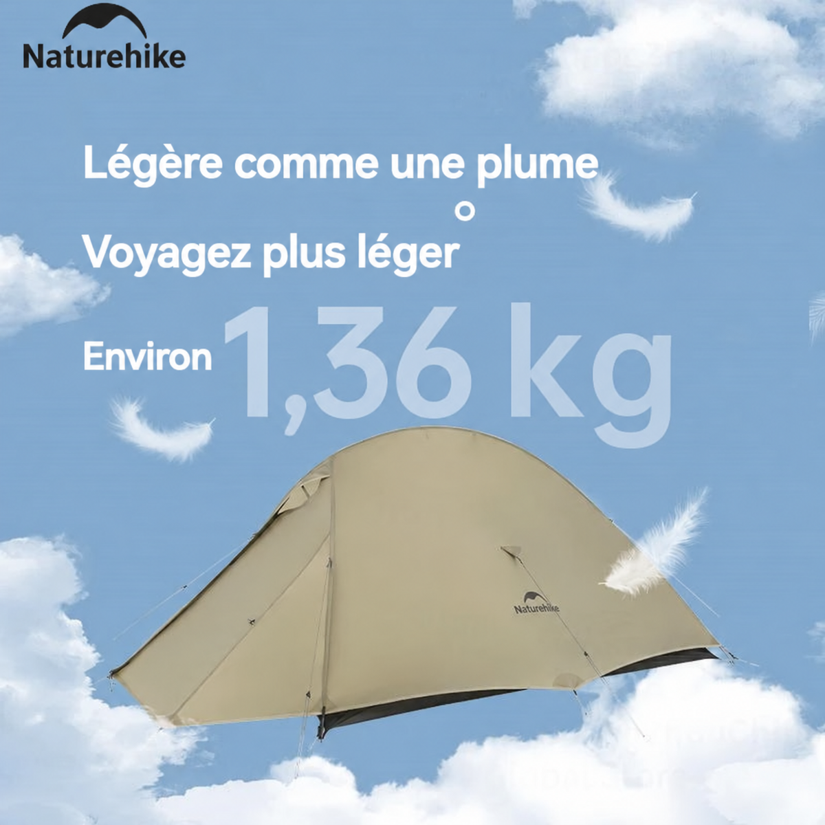 Tente Cloud Up Pro Naturehike légère, environ 1,36 kg