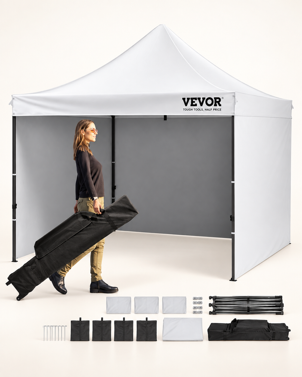 Gazebo pliable VEVOR 3 x 3 m avec accessoires
