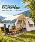 Tente cabine spacieuse et confortable pour 5 à 6 personnes