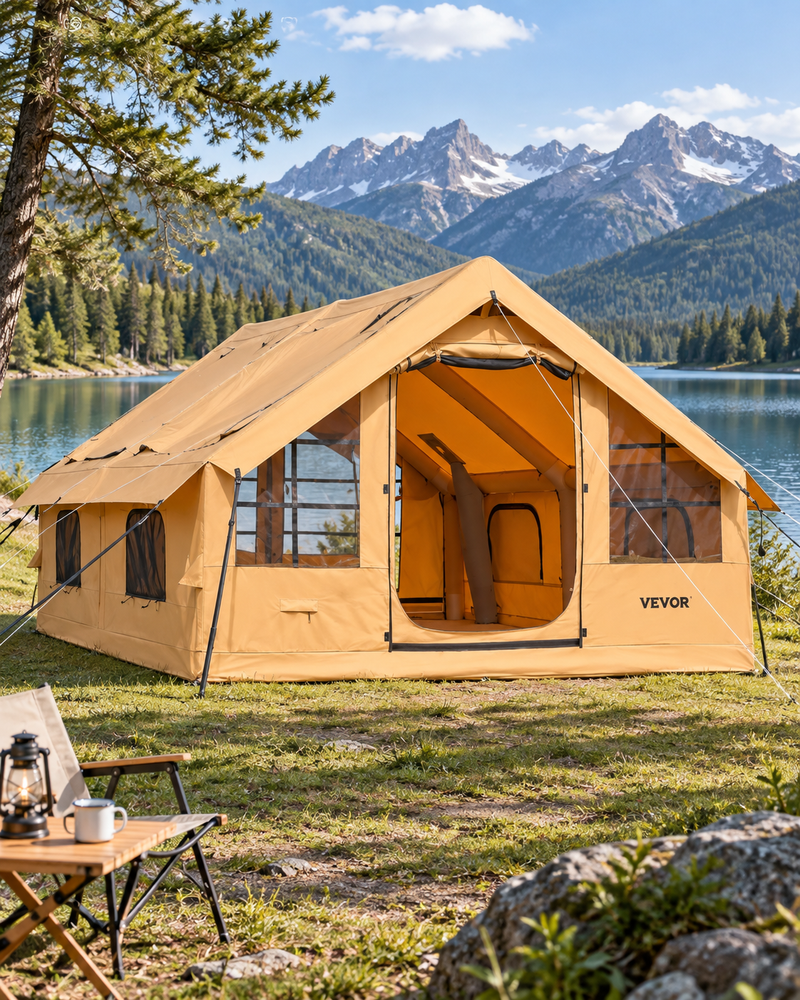 Tente gonflable 3 à 5 personnes pour le camping – montage rapide